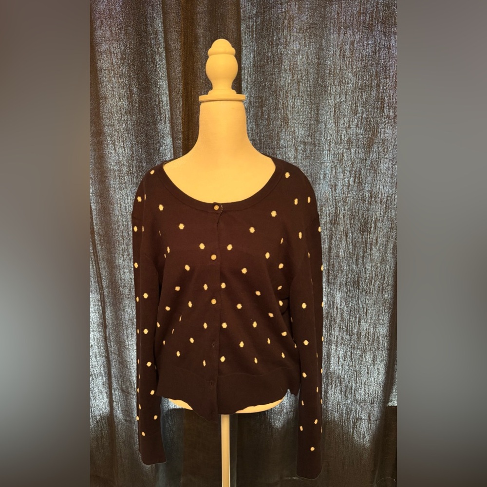 Southern Tide Black and White Polka Dots Sweater